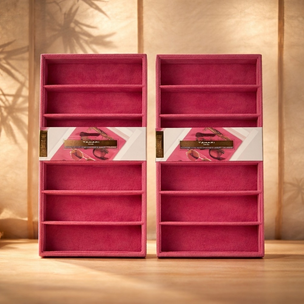 Tahari Fuchsia sunglasses & Jewelry Organizer - set of 2